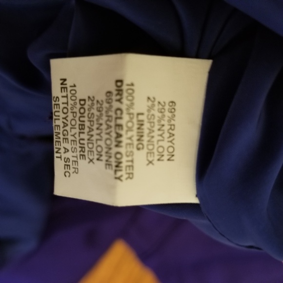 TRINA TURK PURPLE  DRESS 3/4 SLEEVE SIZE 8 - Picture 5 of 6